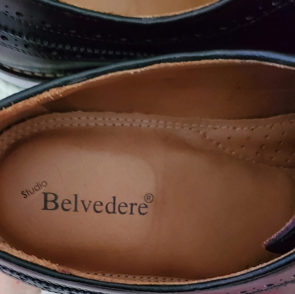 Belvedere Leandro Burgundy Wingtip Derbys - Picture 6 of 7